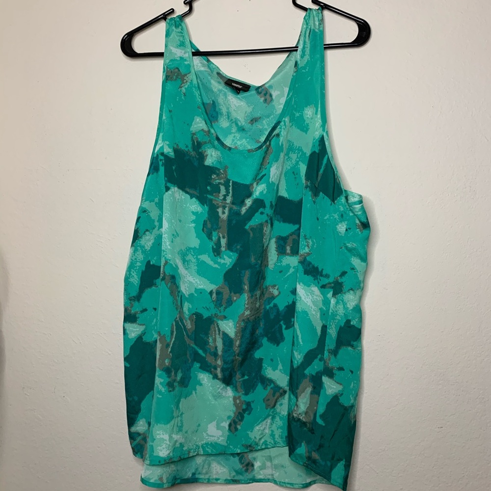 Mossimo green flowy tank top